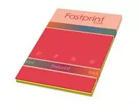 Een Kopieerpapier Fastprint A4 80gr neon assorti 100vel koop je bij Van Leeuwen Boeken- en kantoorartikelen