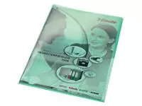 Een L-map Leitz Premium copy safe 0.15mm PVC A4 groen koop je bij Van Leeuwen Boeken- en kantoorartikelen