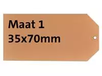 Een Label karton nr1 200gr 35x70mm chamois 1000stuks koop je bij MV Kantoortechniek B.V.