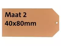 Een Label karton nr2 200gr 40x80mm chamois 1000stuks koop je bij Totaal Kantoor Goeree