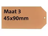 Een Label karton nr3 200gr 45x90mm chamois 1000stuks koop je bij KantoorProfi België BV