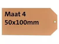 Een Label karton nr4 200gr 50x100mm chamois 1000stuks koop je bij L&amp;N Partners voor Partners B.V.