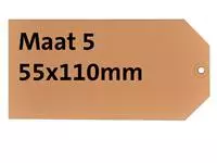 Een Label karton nr5 200gr 55x110mm chamois 1000stuks koop je bij Totaal Kantoor Goeree