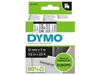 Een Labeltape Dymo LabelManager D1 polyester 12mm zwart op transparant koop je bij EconOffice