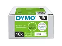 Een Labeltape Dymo D1 45013 12mmx7m polyester zwart op wit doos à 10 stuks koop je bij MV Kantoortechniek B.V.