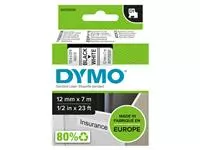 Een Labeltape Dymo LabelManager D1 polyester 12mm zwart op wit koop je bij Goedkope Kantoorbenodigdheden