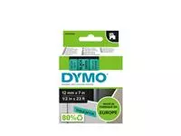 Een Labeltape Dymo LabelManager D1 polyester 12mm zwart op groen koop je bij L&amp;N Partners voor Partners B.V.