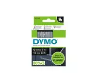 Een Labeltape Dymo LabelManager D1 polyester 12mm wit op transparant koop je bij Van Leeuwen Boeken- en kantoorartikelen
