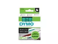 Labeltape Dymo LabelManager D1 polyester 19mm zwart op groen