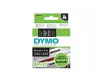 Een Labeltape Dymo LabelManager D1 polyester 19mm wit op zwart koop je bij Van Leeuwen Boeken- en kantoorartikelen