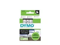 Een Labeltape Dymo LabelManager D1 polyester 24mm zwart op transparant koop je bij Van Leeuwen Boeken- en kantoorartikelen