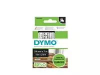 Een Labeltape Dymo LabelManager D1 polyester 24mm zwart op wit koop je bij Van Leeuwen Boeken- en kantoorartikelen