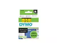Een Labeltape Dymo LabelManager D1 polyester 24mm zwart op geel koop je bij EconOffice