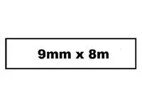 Een Labeltape Quantore TZE-221 9mm x 8m wit/zwart koop je bij L&amp;N Partners voor Partners B.V.