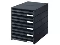 Een Ladenbox Styroval 10 laden zwart open koop je bij Goedkope Kantoorbenodigdheden