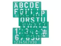 Een Lettersjabloon Linex hoofletters/letters/cijfers 50mm koop je bij Van Hoye Kantoor BV