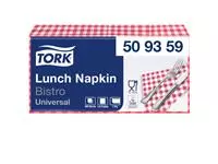 Een Lunchservet Tork Bistro 1/4-vouw 1-laags 400 stuks rood 509359 koop je bij Goedkope Kantoorbenodigdheden