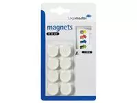 Een Magneet Legamaster 20mm 250gr wit 8stuks koop je bij EconOffice