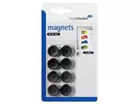 Een Magneet Legamaster 20mm 250gr zwart 8stuks koop je bij EconOffice