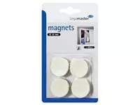 Een Magneet Legamaster 30mm 850gr wit 4stuks koop je bij L&amp;N Partners voor Partners B.V.