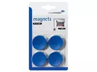 Een Magneet Legamaster 35mm 1000gr blauw 4stuks koop je bij KantoorProfi België BV