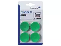 Een Magneet Legamaster 35mm 1000gr groen 4stuks koop je bij EconOffice