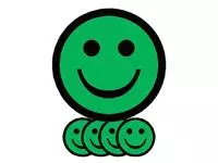 Een Magneet smiley 25mm emotie blij groen koop je bij L&amp;N Partners voor Partners B.V.