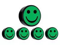 Een Magneet smiley 35mm groen koop je bij KantoorProfi België BV