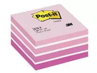 Een Memoblok 3M Post-it 2028 76x76mm kubus pastel roze koop je bij Van Leeuwen Boeken- en kantoorartikelen