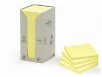 Een Memoblok 3M Post-it 654 76x76mm recycled pastel geel koop je bij Van Leeuwen Boeken- en kantoorartikelen