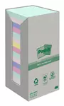 Memoblok Post-it 654-RTP 76x76mm recycled rainbow pastel 16 stuks