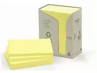 Een Memoblok Post-it 655 76x127mm recycled geel 16x100 vel koop je bij KantoorProfi België BV
