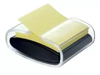 Een Memoblokdispenser Pro tbv Post-it Z-Notes 76x76mm incl notes transparant zwart koop je bij Van Hoye Kantoor BV