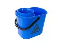 Een Mopemmer spaans Cleaninq met korf 12L blauw koop je bij Goedkope Kantoorbenodigdheden