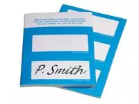 Een Naambadge etiket Durable 8605 30x60mm zelfklevend blauw koop je bij EconOffice