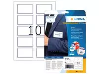 Een Naambadge etiket HERMA 4410 80X50mm wit blauw koop je bij Van Leeuwen Boeken- en kantoorartikelen