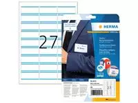Een Naambadge etiket HERMA 4513 63.5x29.6mm wit/blauw koop je bij Van Hoye Kantoor BV