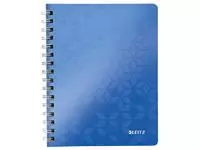 Een Notitieboek Leitz WOW A5 spiraal PP lijn blauw koop je bij Van Leeuwen Boeken- en kantoorartikelen