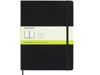 Een Notitieboek Moleskine XL 190x250mm blanco hard cover zwart koop je bij Totaal Kantoor Goeree