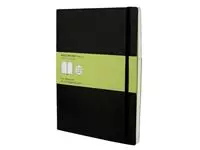 Een Notitieboek Moleskine XL 190x250mm blanco soft cover zwart koop je bij Van Leeuwen Boeken- en kantoorartikelen
