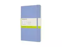 Notitieboek Moleskine large 130x210mm blanco soft cover hydrangea blue