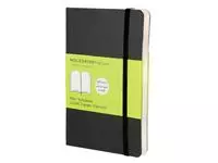 Een Notitieboek Moleskine pocket 90x140mm blanco soft cover zwart koop je bij EconOffice