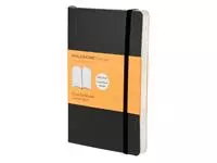 Een Notitieboek Moleskine pocket 90x140mm lijn soft cover zwart koop je bij Van Leeuwen Boeken- en kantoorartikelen