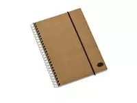 Een Notitieboek Multo Kraft Line A5 140blz spiraal lijn koop je bij EconOffice