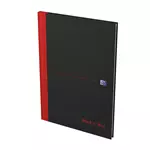 Notitieboek Oxford Black n&#39; Red A4 96vel ruit 5mm