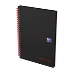 Spiraalblok Oxford Black n&#39; Red A5 lijn 140 pagina&#39;s 80gr