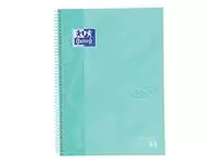 Notitieboek Oxford Touch Europeanbook A4+ 4-gaats lijn 80vel pastel mint