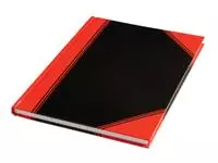 Een Notitieboek zwart/rood A5 lijn 70gr 96vel koop je bij EconOffice