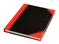 Een Notitieboek zwart/rood A6 lijn 70gr 96vel koop je bij EconOffice