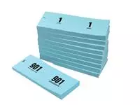Een Nummerblok 42x105mm nummering 1-1000 blauw 10 st koop je bij Kantoorvakhandel van der Heijde